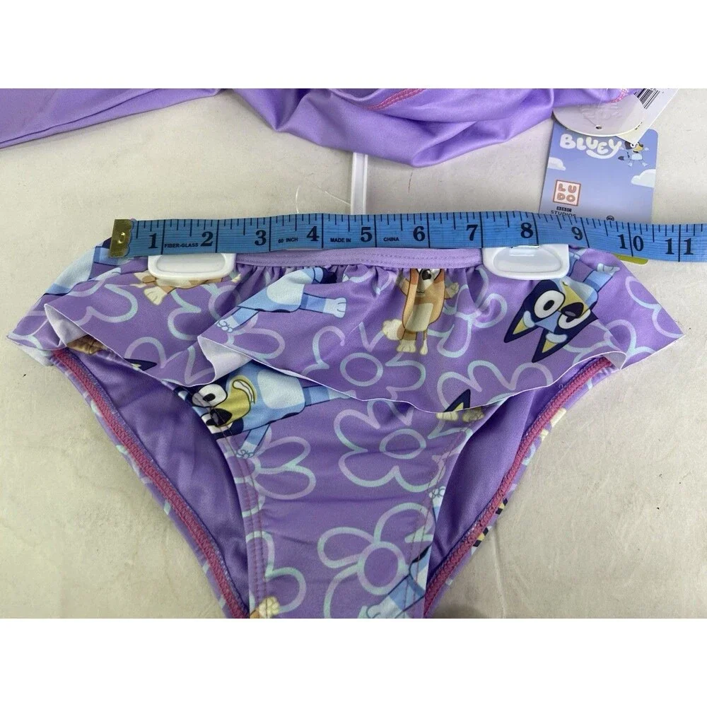 Bluey Bingo 2 Piece Rash guard Top Bottoms Swim Set Swimwear Girls 18 Months